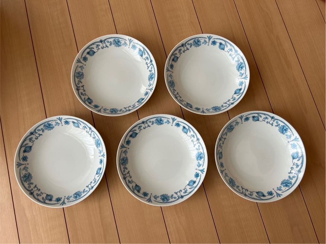 ノリタケ 青い花柄皿 5枚セット - メルカリ
