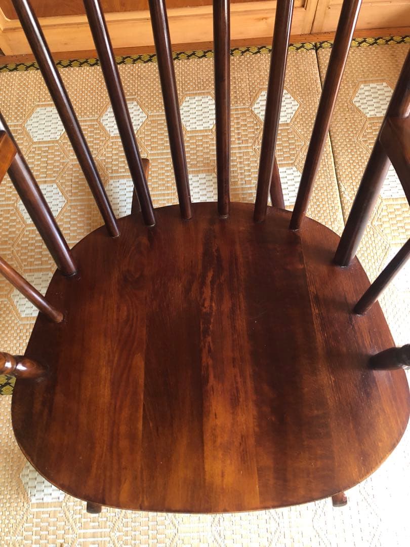 ビンテージ ロッキングチェア 飛騨家具 アンティーク カリモク キツツキ