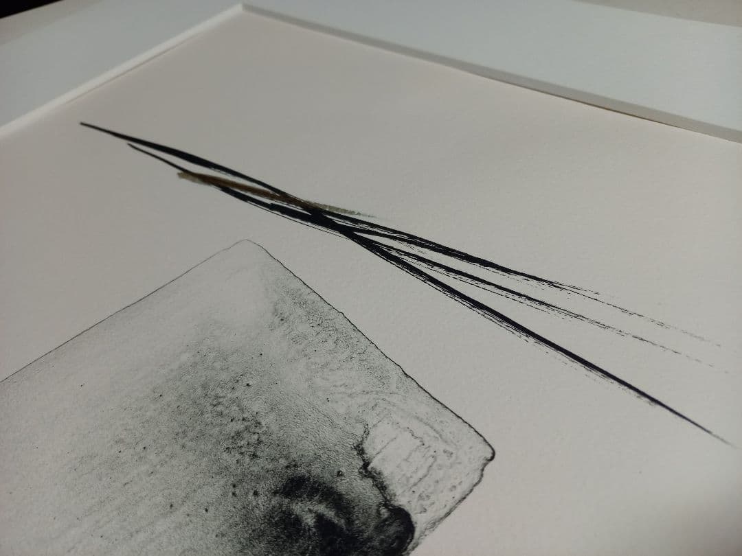 篠田桃紅 「Factio」リトグラフ　no.14/55　版画　1992年　額装品