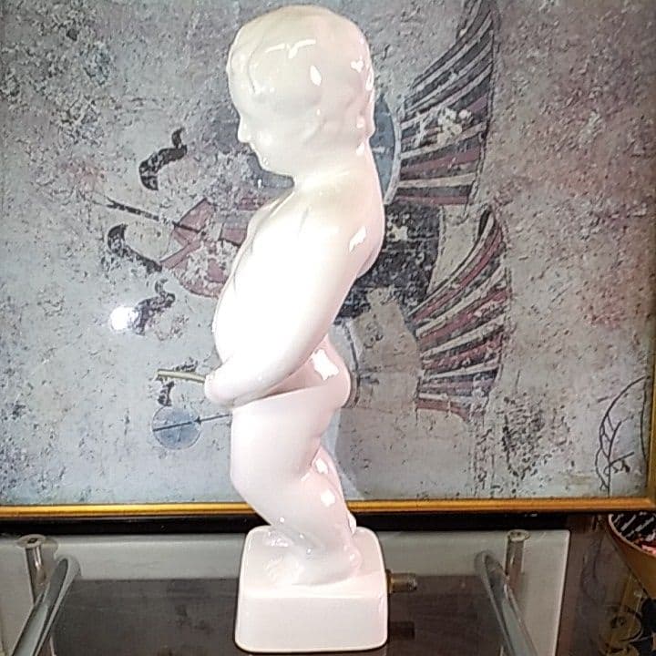 小便小僧　陶器製　置物　インテリア　オブジェ　高さ45㎝　洋風庭園