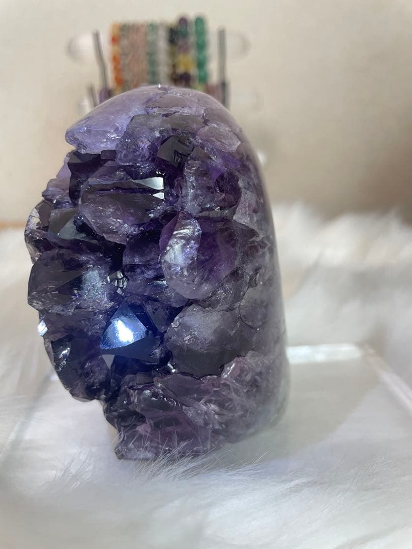 アメジストドーム オールカット 虹入り 超美品！ 286