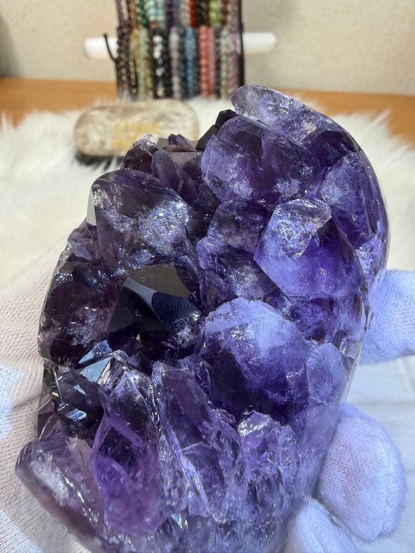 アメジストドーム オールカット 虹入り 超美品！ 286