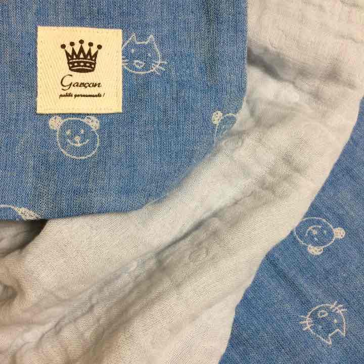 sae♡8重ガーゼケット ミニサイズ♡雲のガーゼ限定ブルー2750円