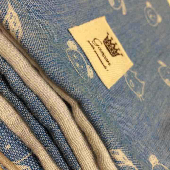 sae♡8重ガーゼケット ミニサイズ♡雲のガーゼ限定ブルー2750円