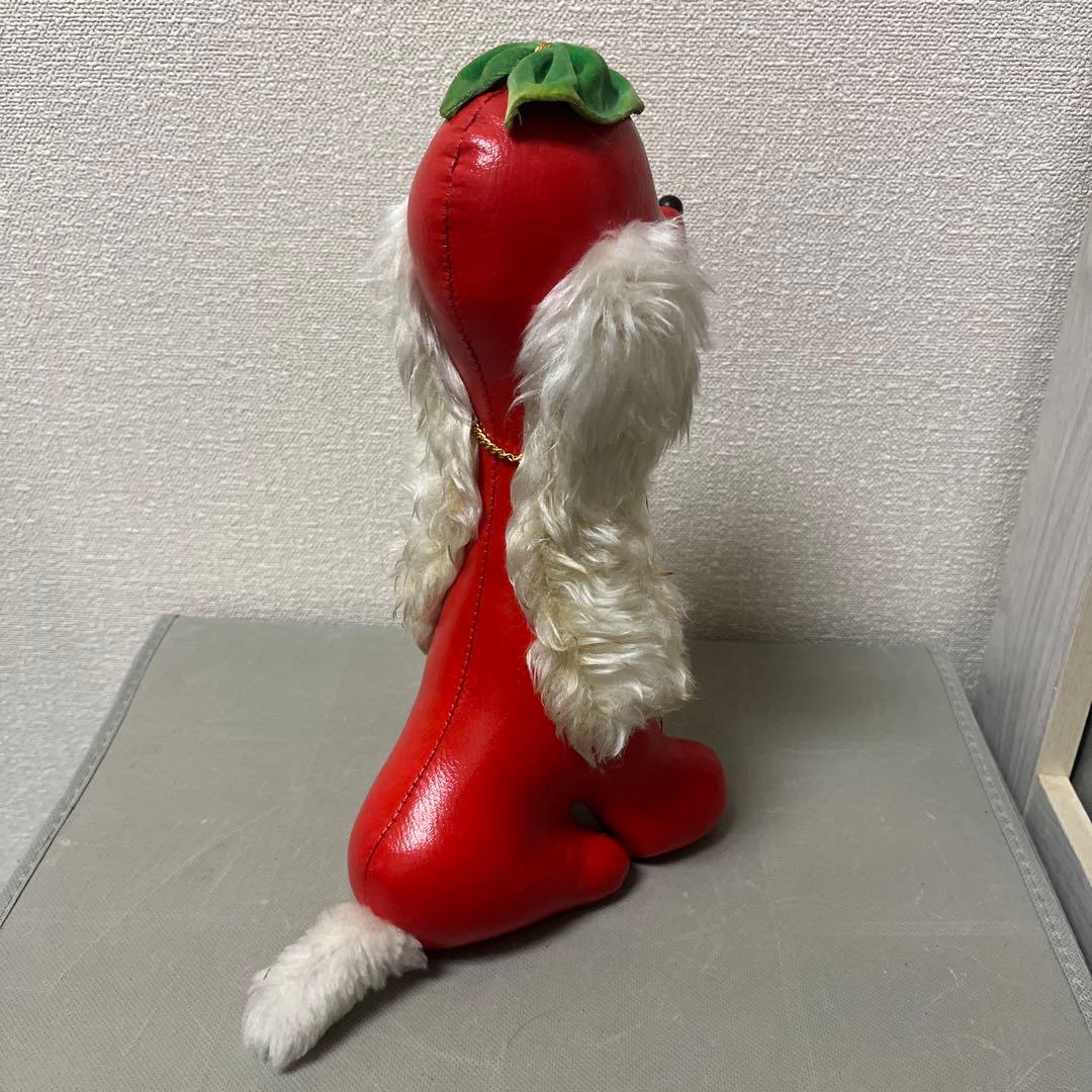 ぬいぐるみ 昭和 レトロ プードル（犬） 人形 赤 - メルカリ