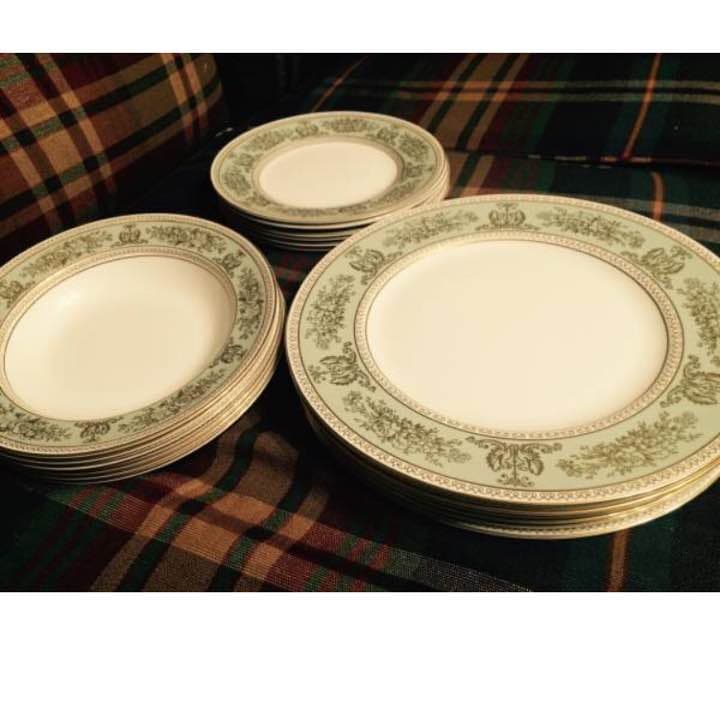 美品　保管品　ウェッジウッド　コロンビア グリーン ２7客セット