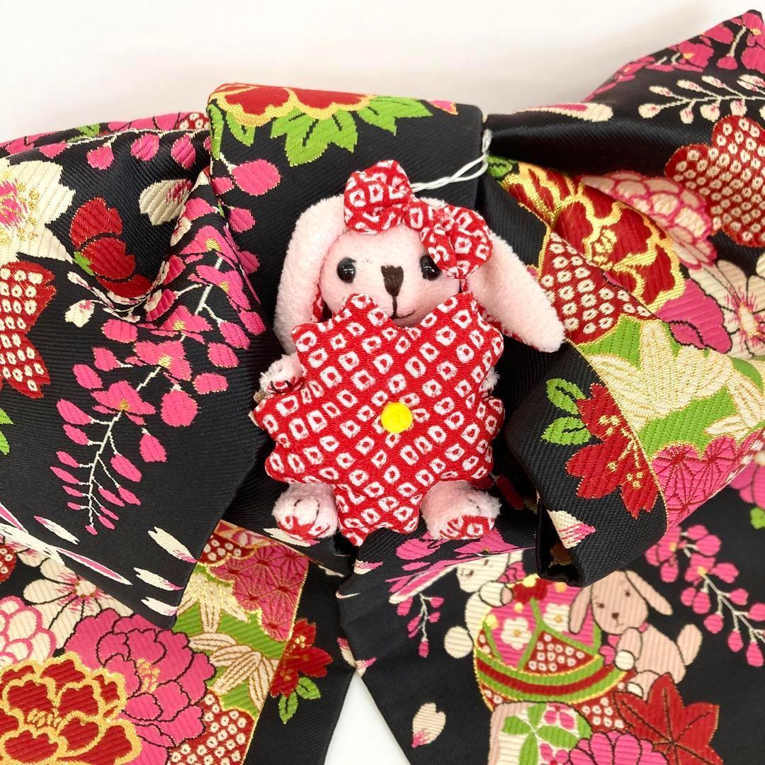 【着物と帯 時流】O2449ｙ◇七五三 7才女の子作り帯◇ポンポネット風