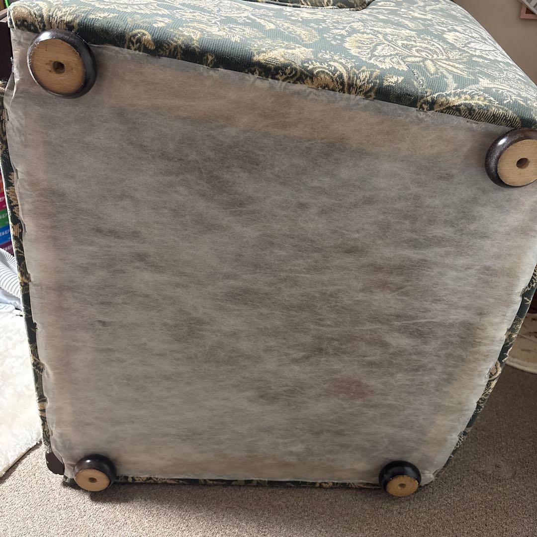 カリモク 1人掛けソファ アームチェア 花柄 ヴィンテージ