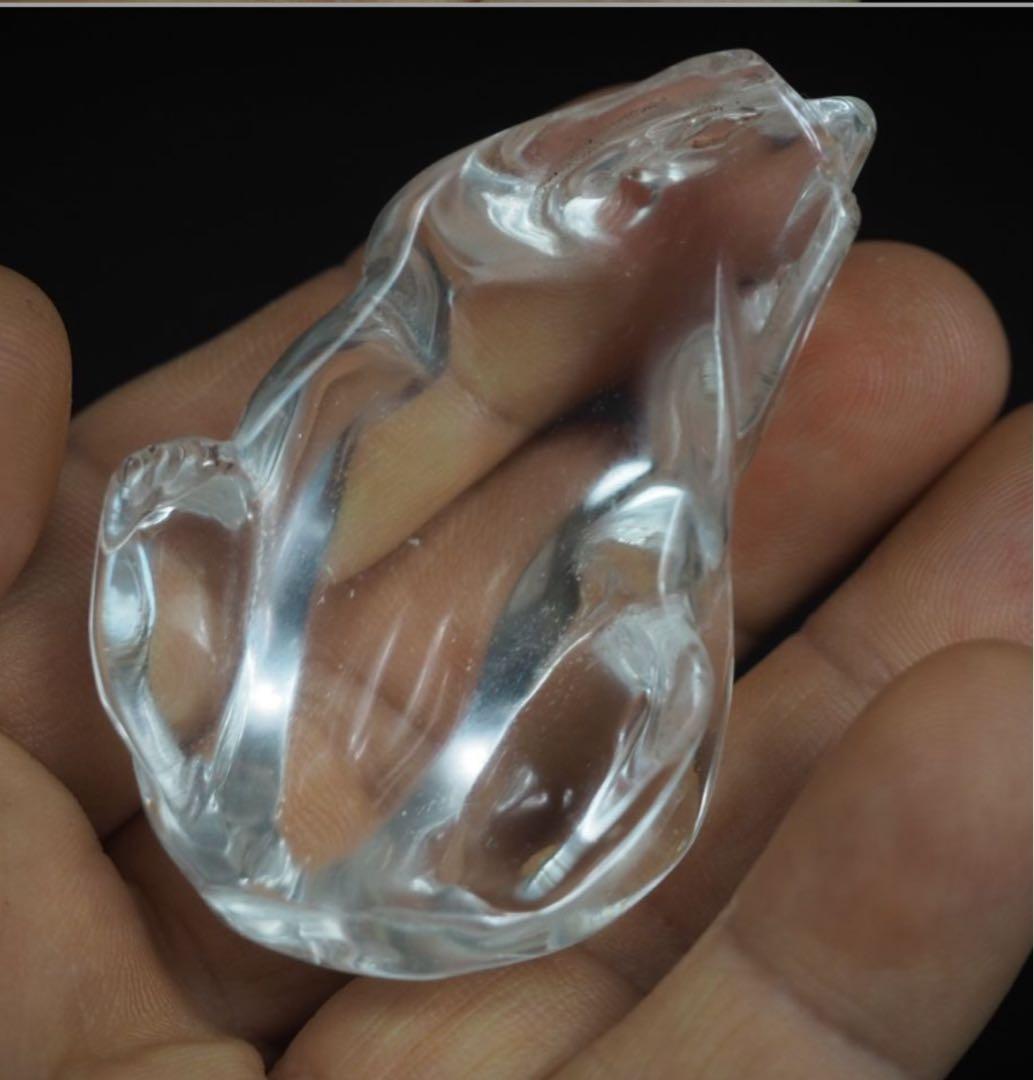 送料無料　時代物　天然水晶製鼠　縁起物　6×4×2.5ｃｍ　重70ｇ　本物保証