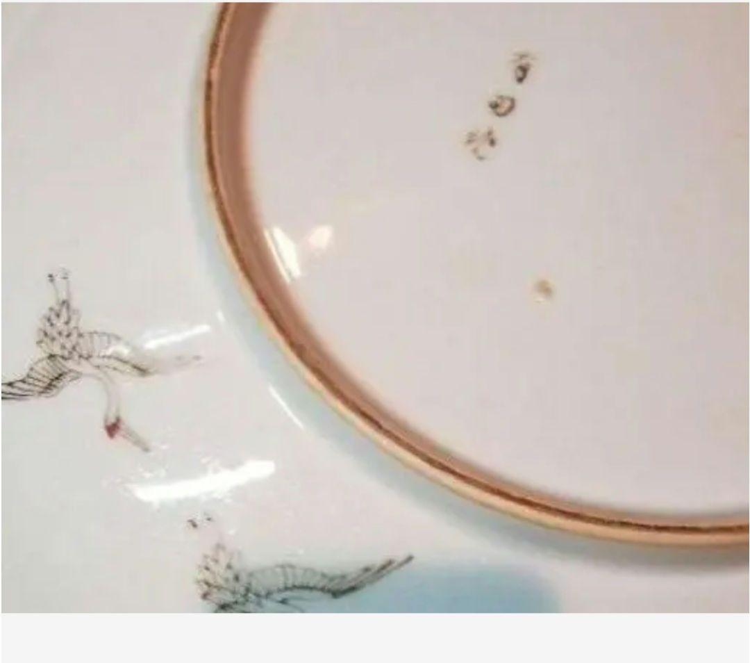 お値下げ有田焼大皿御所車に鶴 直径39センチほどのものです