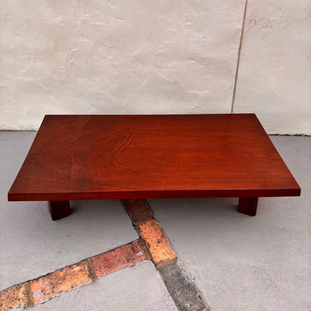 アンティーク 無垢材 一枚板センターテーブル 硬質で重厚な一枚板　ローテーブル