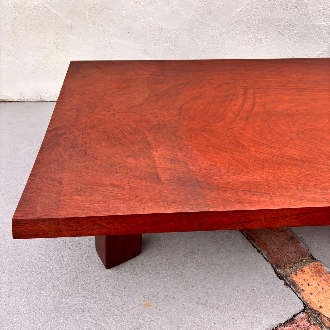 アンティーク 無垢材 一枚板センターテーブル 硬質で重厚な一枚板　ローテーブル