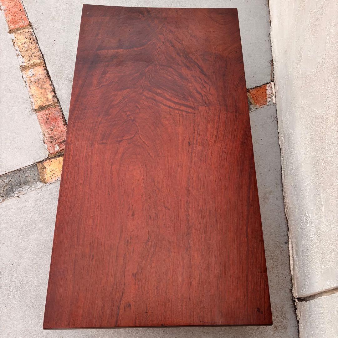 アンティーク 無垢材 一枚板センターテーブル 硬質で重厚な一枚板　ローテーブル