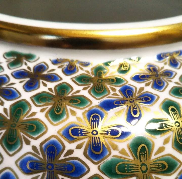 九谷焼　栄山　花器　置物