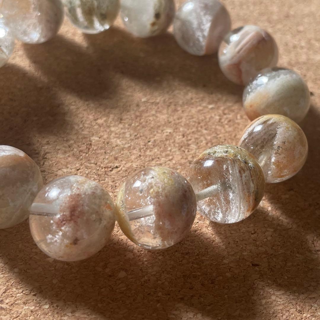 【大玉】スーパーファントムクォーツ ブレスレット 14㎜ 16㎝　新春セール中！