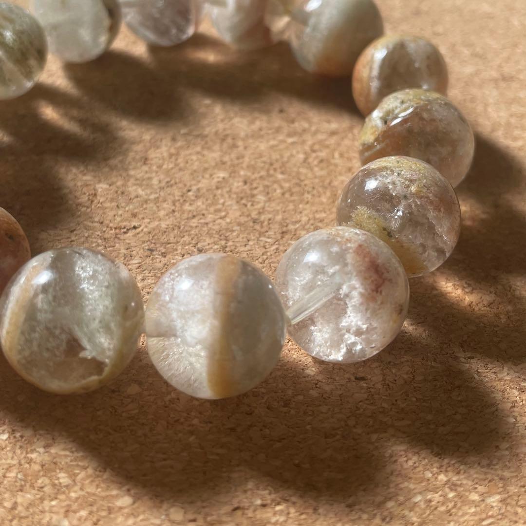 【大玉】スーパーファントムクォーツ ブレスレット 14㎜ 16㎝　新春セール中！