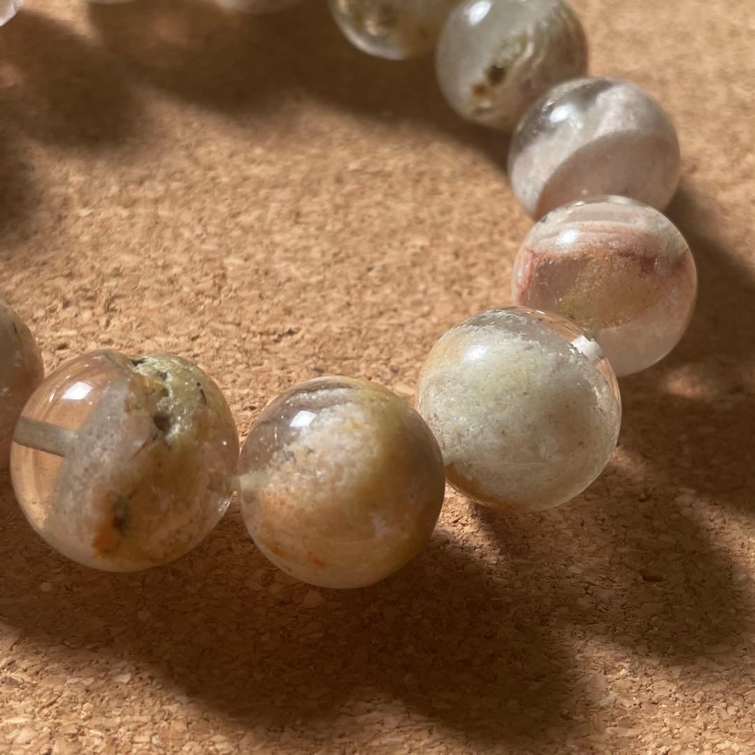 【大玉】スーパーファントムクォーツ ブレスレット 14㎜ 16㎝　新春セール中！