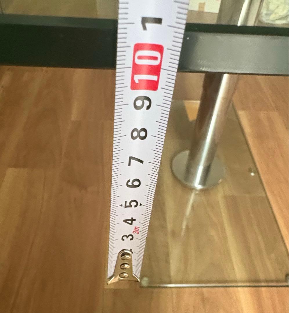 【1月末まで】ガラス製長方形センターテーブル