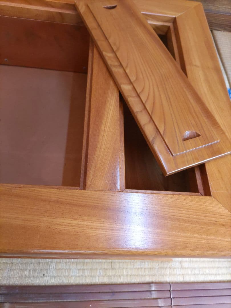 けやき火鉢　 収納引き出し付き