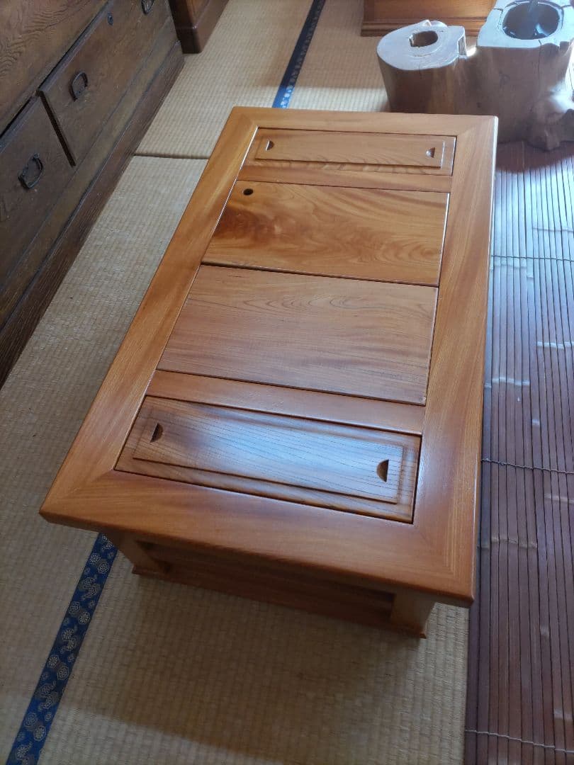 けやき火鉢　 収納引き出し付き