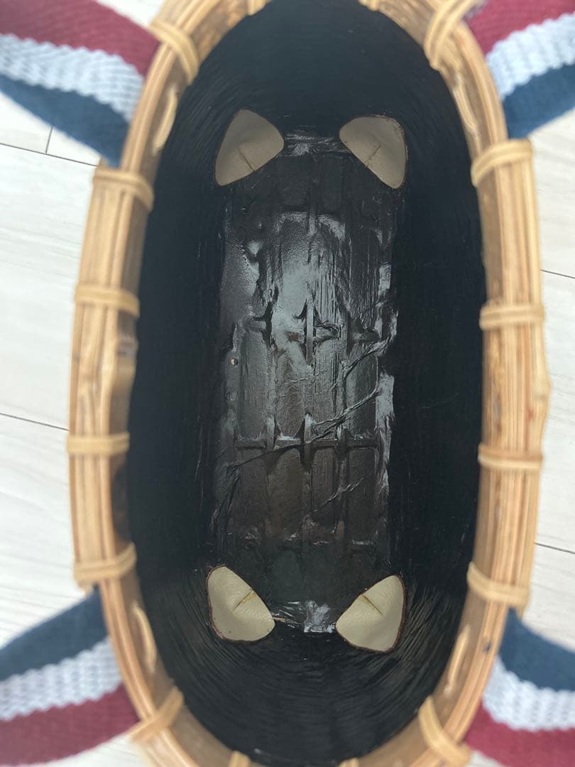 かごバッグ　一閑張　塩のカゴバック