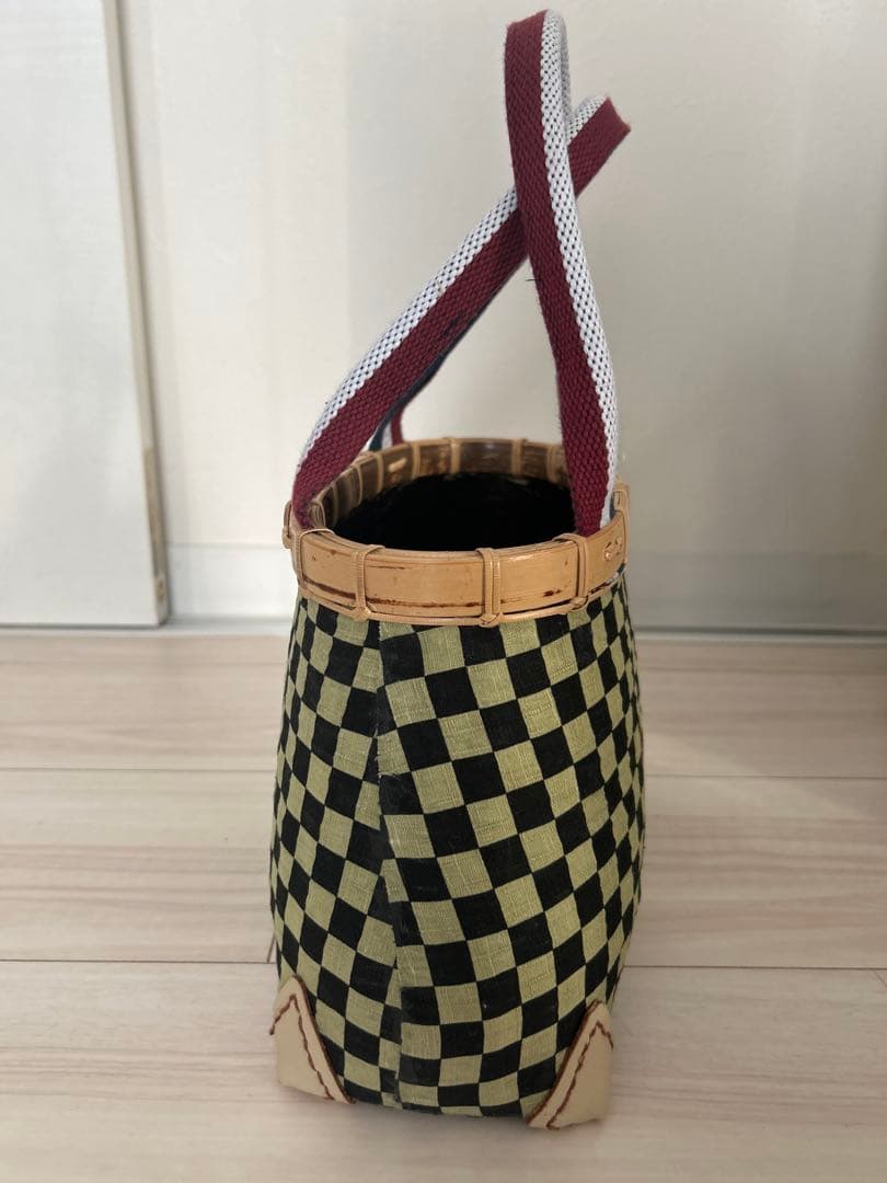 かごバッグ　一閑張　塩のカゴバック