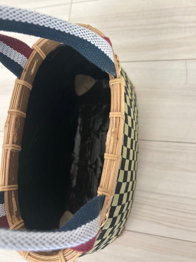 かごバッグ　一閑張　塩のカゴバック