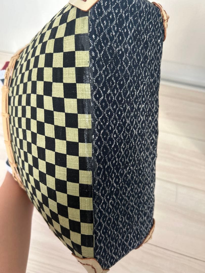かごバッグ　一閑張　塩のカゴバック