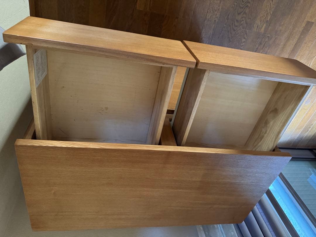 【Rain】無印良品　木製キャビネット幅80×奥行40×高さ83 オーク材