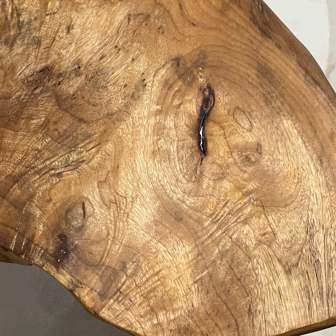 ナチュラルウッド センターテーブル ハート型