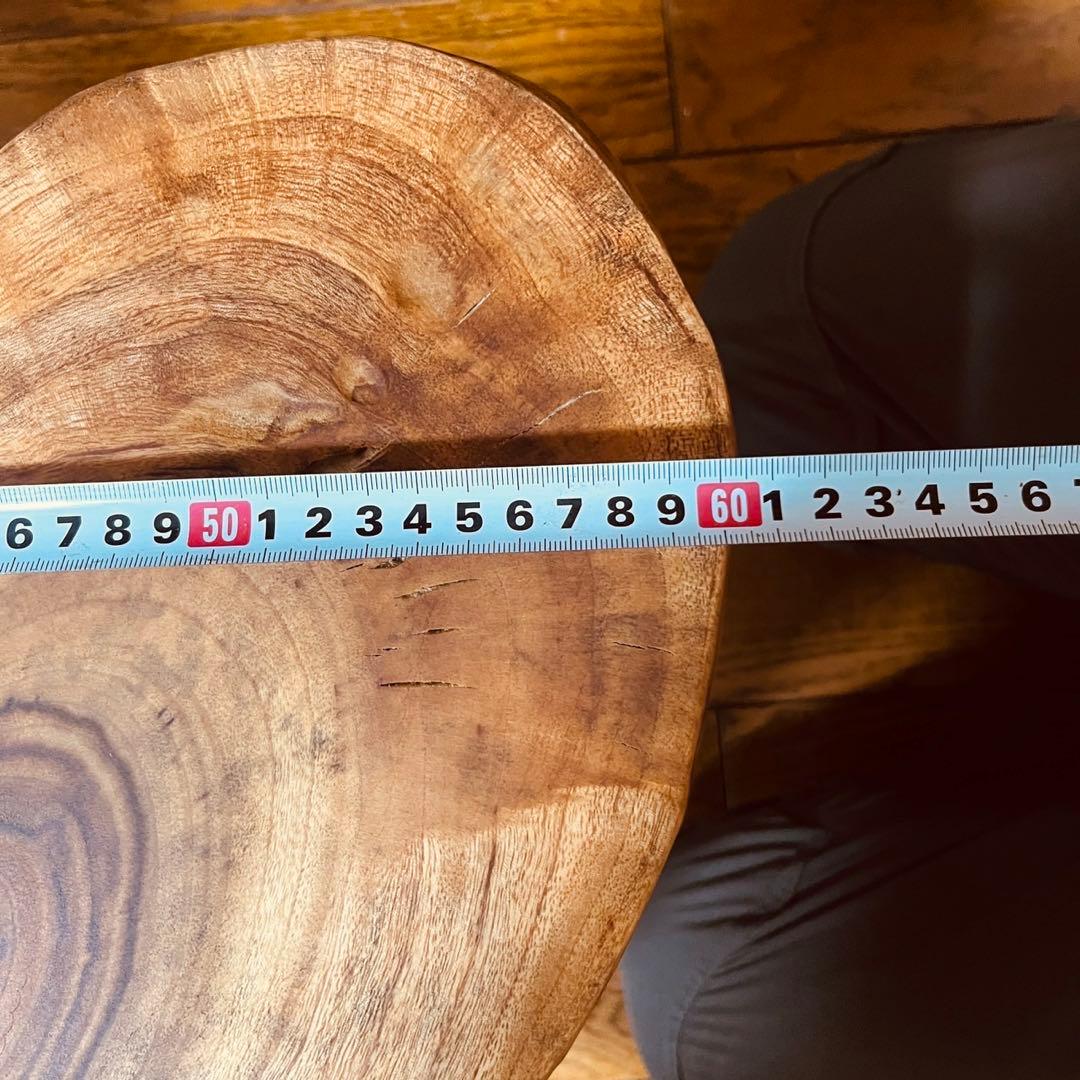 ナチュラルウッド センターテーブル ハート型