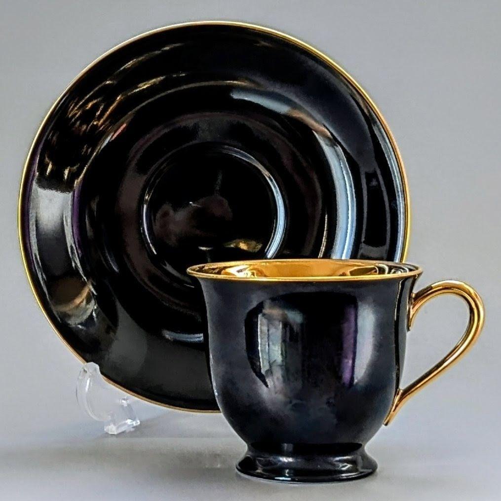 オールドノリタケ ゴールド ハーレクインキャビネットカップ&ソーサー