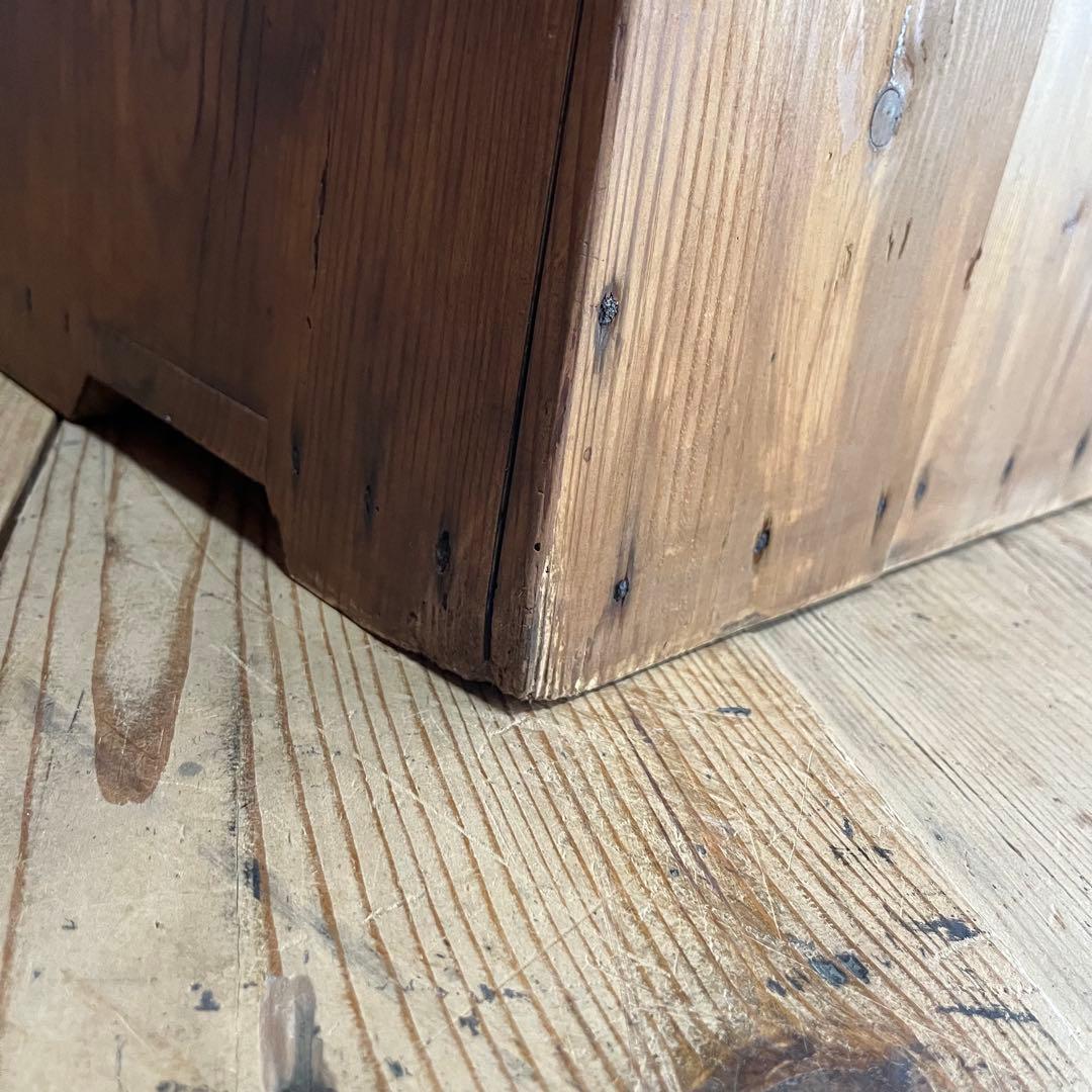 アンティーク 木製 チェスト 棚 食器棚 本棚 無垢材 カウンター