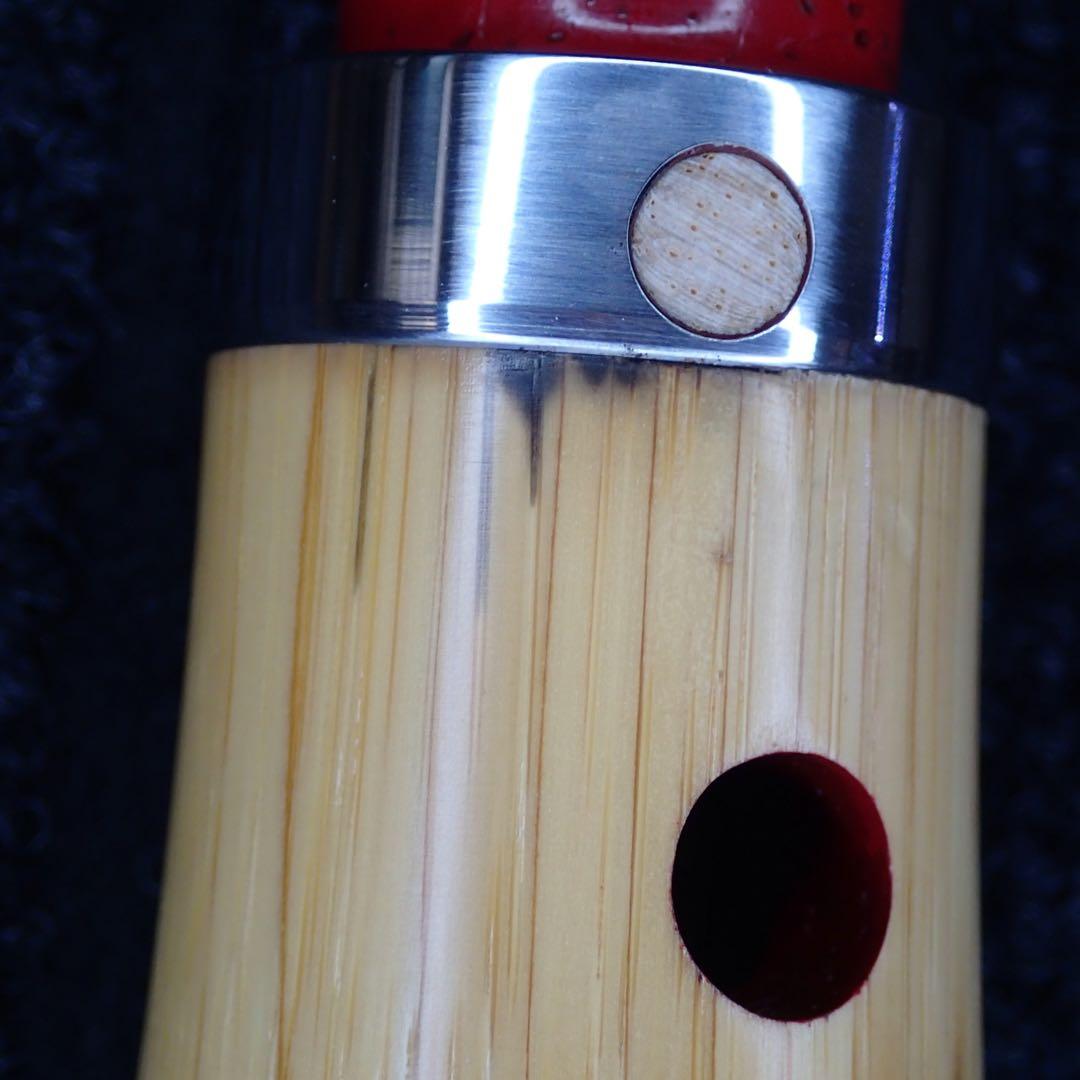 尺八 銘管 蝴蝶 1尺９寸(C♯管)七孔 品番0153