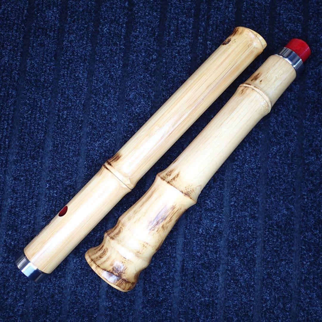 尺八 銘管 蝴蝶 1尺９寸(C♯管)七孔 品番0153