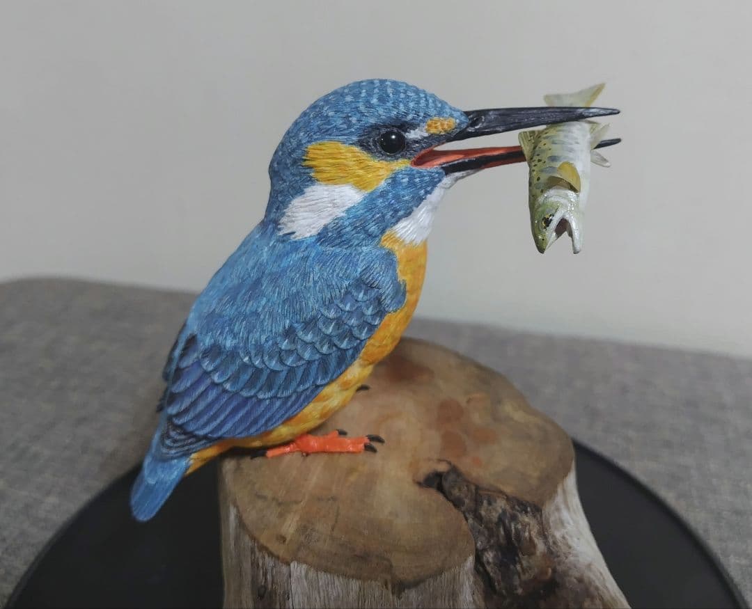 バードカービング　\"カワセミ”