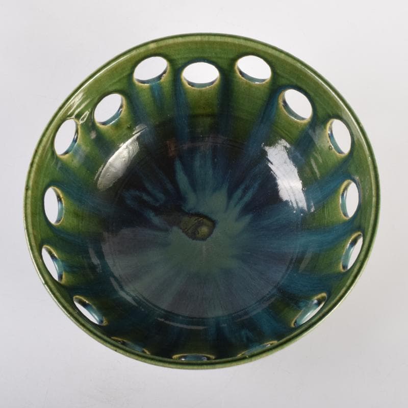 美濃焼 加藤光右衛門作 織部 水玉透かし鉢 共箱 C 6951A - メルカリ