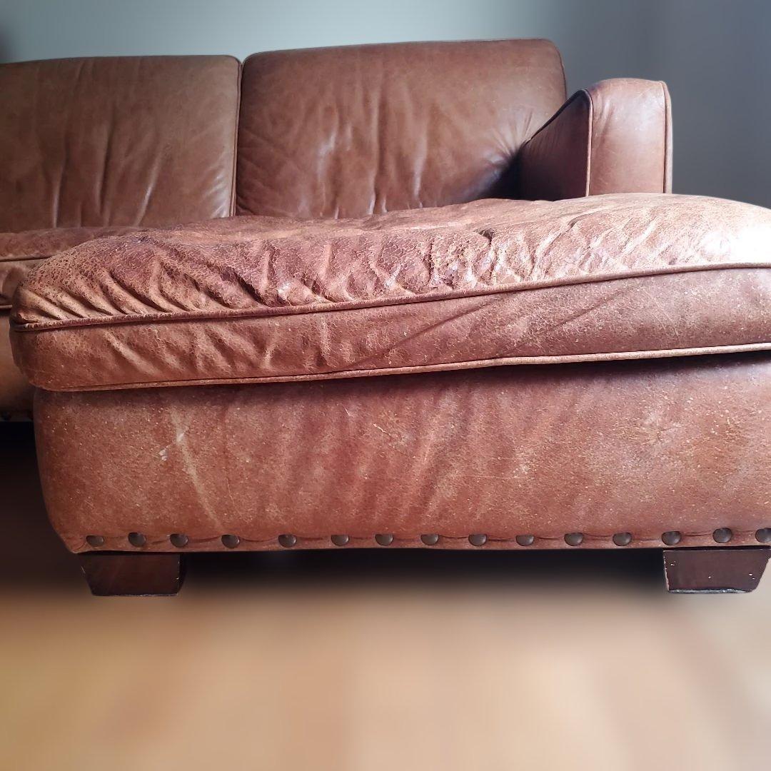 リビングカウチレザーソファ