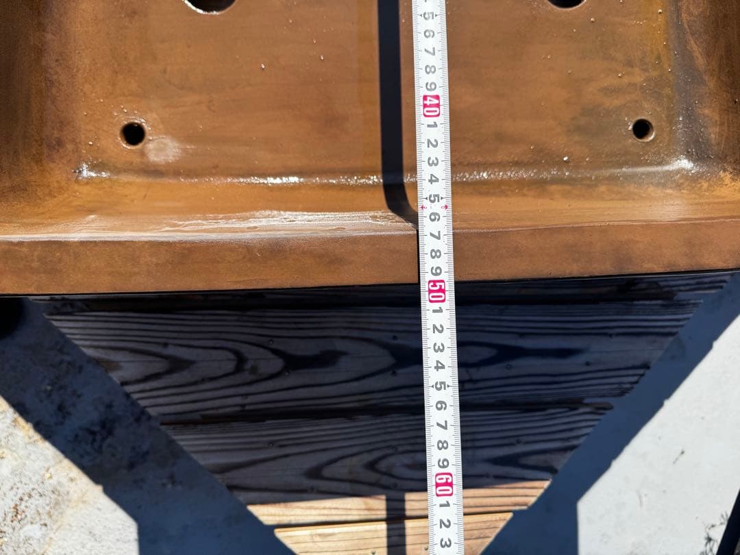 陶器製 深型盆栽鉢 ブラウン 22号