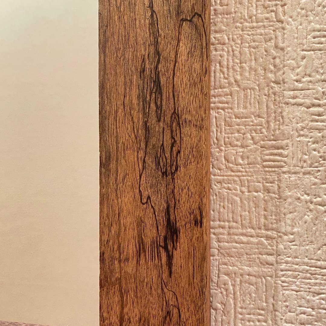 アンティーク　壁掛けミラー　鏡　木製フレーム　sakuのハンドメイド作品　A