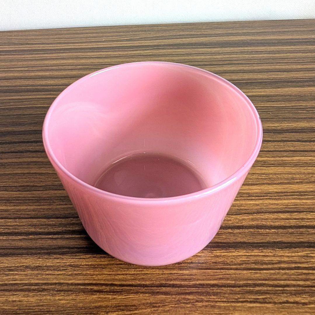 《2/1までの出品》新品未使用 黒川登紀子 ガラス ピンク ボウル 器