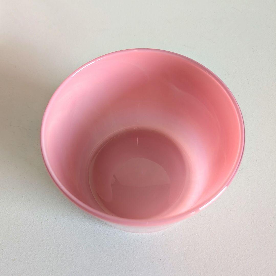 《2/1までの出品》新品未使用 黒川登紀子 ガラス ピンク ボウル 器