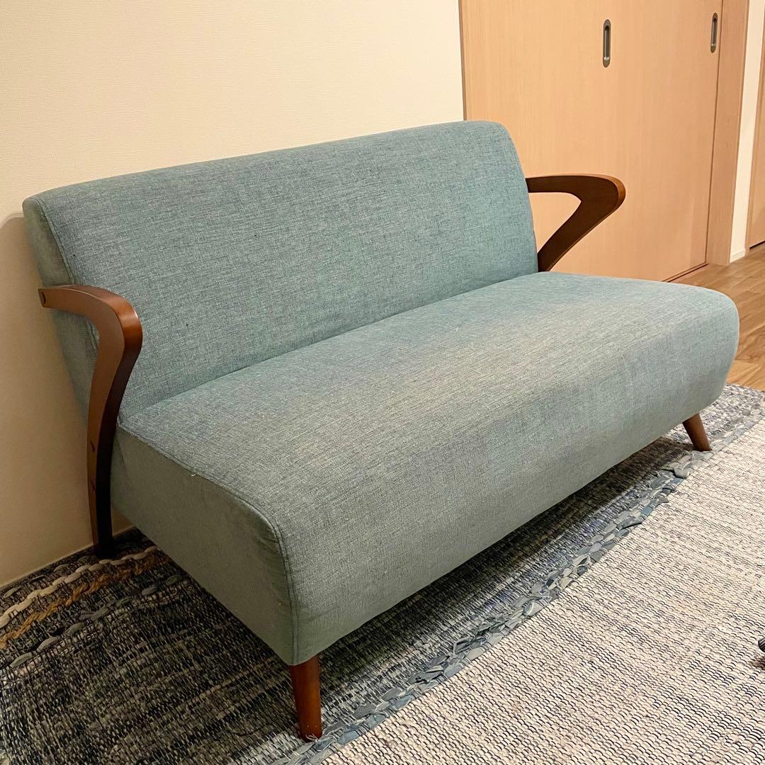 【⭕️値下げ中】NOCE(ノーチェ) コンパクトソファ 2人掛け ブルー