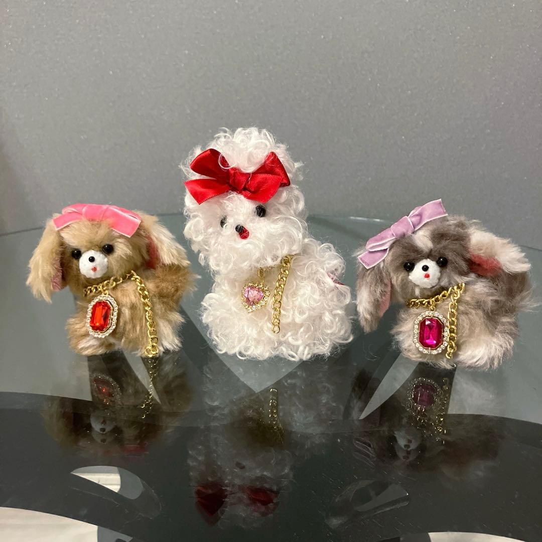 あやぽんぬ ちょんまげくるくる犬　ぬいぐるみ　白