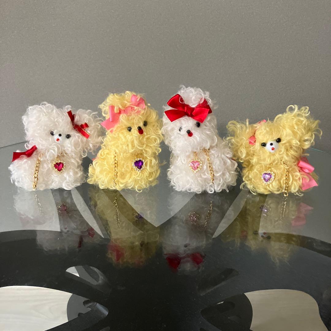 あやぽんぬ ちょんまげくるくる犬　ぬいぐるみ　白