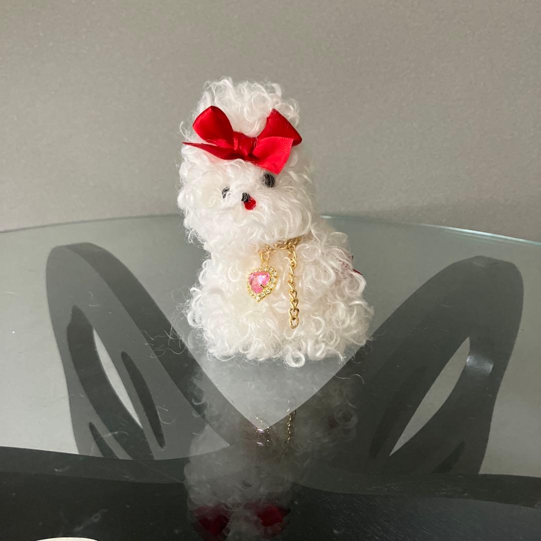 あやぽんぬ ちょんまげくるくる犬　ぬいぐるみ　白