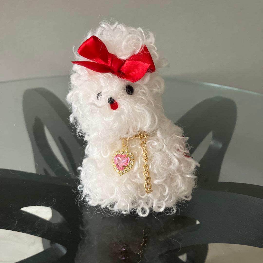 あやぽんぬ ちょんまげくるくる犬　ぬいぐるみ　白