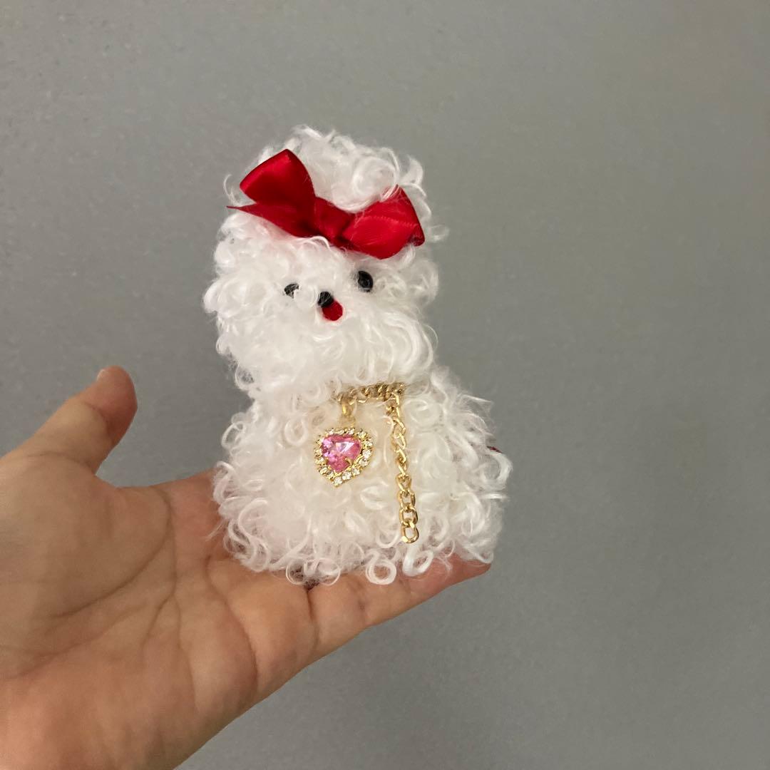 あやぽんぬ ちょんまげくるくる犬　ぬいぐるみ　白