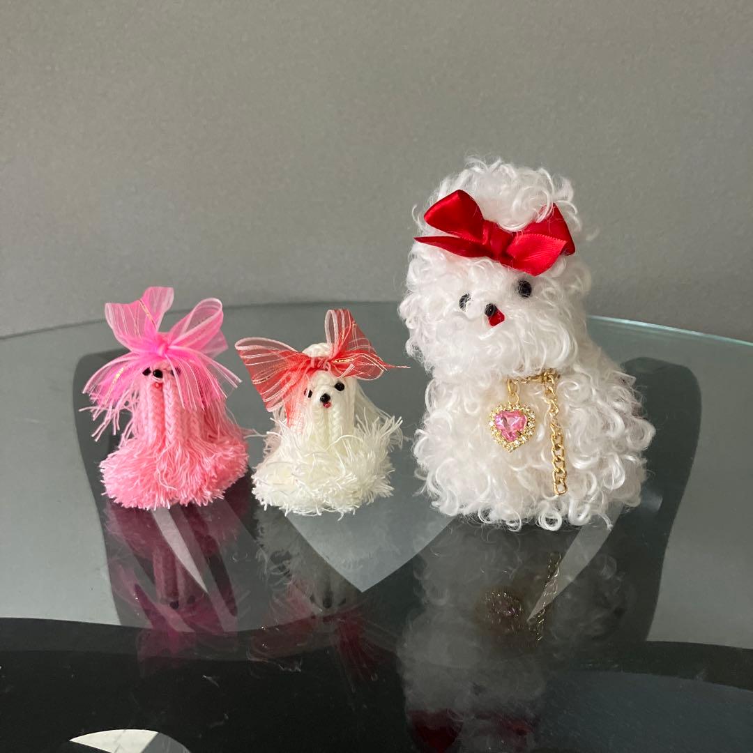 あやぽんぬ ちょんまげくるくる犬　ぬいぐるみ　白