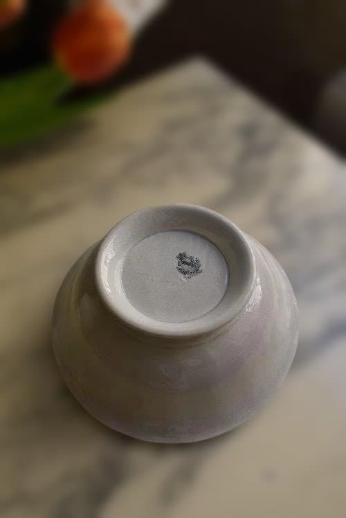 1897年リュネビル窯　輪花鉢　23㎝（小）印有　 フランスアンティーク